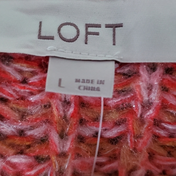 Loft Marled V Neck Sweater - Picture 3 of 4